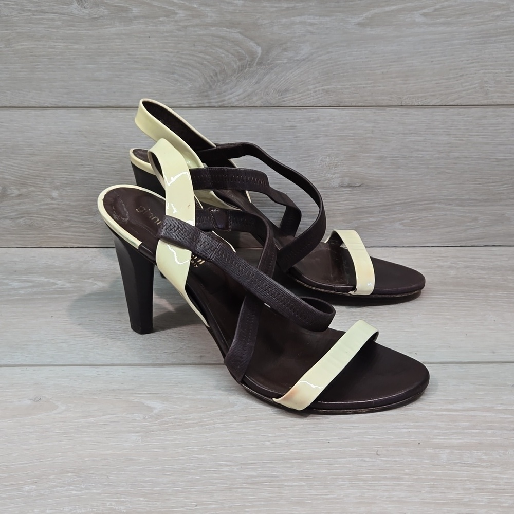 Gianna Meliani Women Y2K Italy Leather Heels Sandals shoes sz 40/9
